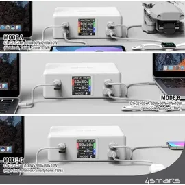 4smarts Desk Charger GaN DIY MODE 130W, weiß