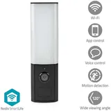 Nedis SmartLife Außenkamera Wi-Fi Umgebungslicht Full HD 1080p IP65 Cloud Storage (optional) / microSD (not enthalten) / Onvif | mit Bewegungssensor | Nachtsicht | Schwarz