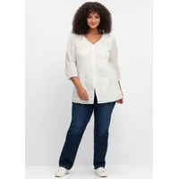 sheego by Joe Browns Klassische Bluse Tunika 3/4-Arm weiß 46 EU