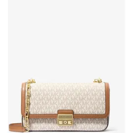 Michael Kors Tribeca Large Schultertasche Kunstleder Grey/White