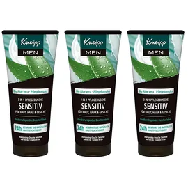 Kneipp Men 3in1 Duschgel Shampoo Gesicht Sensitiv | Bio Aloe Vera