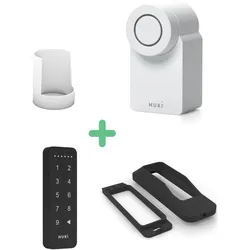 Nuki Smart Lock Go + Kindersicherung + Keypad + Diebstahlschutz - mit Witterungsschutz
