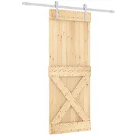 vidaXL Schiebetür rechts 80 x 210 cm Weiß/Braun