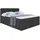 altdecor Boxspringbett mit Matratze, Topper, Polsterbett mit, Bettkasten BOXI8 KING - 180x200 - Schwarz Holzwerkstoff, Höhe ca. 20 cm cm, Schlafzimmer, Betten, Boxspringbetten