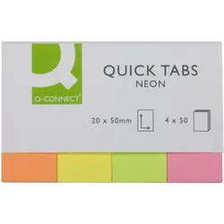 Haftstreifen 20x50mm Neonfarben VE=10x4x40 Blatt