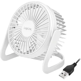 Logilink 12,7 cm Tischventilator Weiß