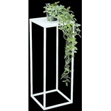 DanDiBo Ambiente DanDiBo Blumenhocker Metall Weiß Eckig 60 cm Blumenständer Beistelltisch 96482 m Blumensäule Modern Pflanzenständer Pflanzenhocker - 70