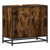VidaXL Waschbeckenunterschrank Räuchereiche 65x33x60 cm Holzwerkstoff