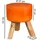 Wohnling Sitzhocker WL5.102 Leder 37 x 45 x 37 cm Braun