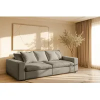 Big-Sofa HOME AFFAIRE "Venslev", beige, B:260cm H:83cm T:120cm, 100% PES, Sofas, Big-Sofa, Lounge-Sofa, mit extra tiefer Sitzfläche und losen Kissen, Topseller