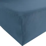 BASSETTI Spannbettlaken Baumwolle-Jersey-Elasthan 90 x 190 - 100 x 220 cm blau