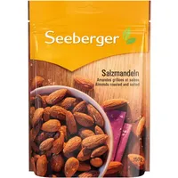 Seeberger Salzmandeln geröstet & gesalzen 5er Pack, Knackige Mandeln mit Salzmantel zum Snacken - leicht pikant im Geschmack - glutenfrei, vegan (5 x 150 g)