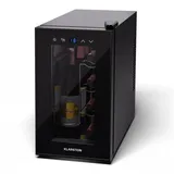 Klarstein Weinkühlschrank Shiraz 8 Uno, für 8 Standardflaschen á 0,75l,Wein Flaschenkühlschrank Weintemperierschrank Weinschrank Kühlschrank schwarz
