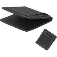 AfitLulu Geldbörse Herren Weiches PU-Leder Portmonee Herren Slim Portemonnaie Herren Bifold Geldbeutel Herren Klein Brieftasche Herren mit 6 Kartensteckplätze und Münztasche (Schwarz)