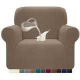 luxuskollektion Sofabezug Stretch Wasserdicht Jacquard Anti Rutsch 1 Place Kamel