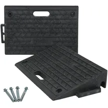 Baumarktplus TRUTZHOLM Bordsteinrampe 2er Set 50x32x10cm Tragkraft 2t Gummi Rampe Auffahrrampe Rollstuhlrampe