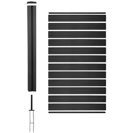 Mendler Windschutz WPC-Sichtschutz Sarthe 98 x 189 x 9 cm Grau WPC