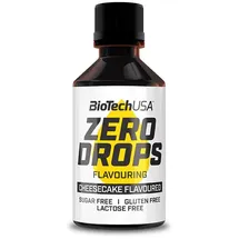 BIOTECH USA Zero Drops Geschmackstropfen, 50 ml Flasche, Käsekuchen