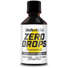 BIOTECH USA Zero Drops Geschmackstropfen, 50 ml Flasche, Käsekuchen