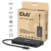 Club 3D 9-1 USB-C Dual HDMITM 100W Hub