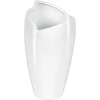 Ideepo Vase, Keramik 11x11x23cm weiß glasiert 4 Stück
