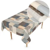 ANRO Wachstuch Tischdecke abwaschbar Wachstischdecke Plastik-Tischdecke Meterware eckig rund oval Mirka 160x120cm