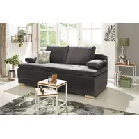 Schlafsofa INOSIGN "Berlin" Sofas Gr. B/H/T: 202cm x 99cm x 98cm, Material Bezugsstoff, Funktion, grau (dunkelgrau) Dauerschläfer mit Boxspringfederung, Bettfunktion und Bettkasten Bestseller