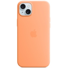 Apple Silikon Case mit MagSafe für iPhone 15 Plus Sorbet Orange