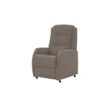 Hukla Fernsehsessel Max Mikrofaser 72 x 109 x 82 cm Braun elektrisch mit Rollen