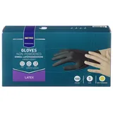 METRO Professional Einmalhandschuhe, Latex, ungepudert, Größe S, schwarz, 100 Stück