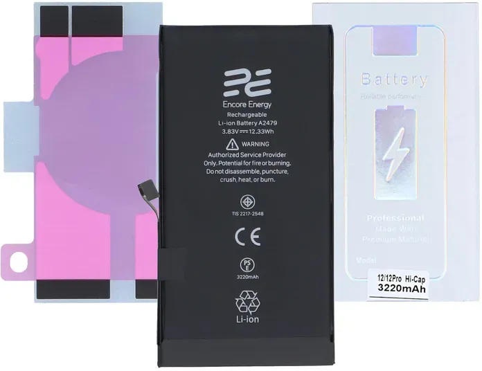 Neue Encore Energy Batterie für Apple iPhone 12 und 12 Pro 616-00644 12,33Wh 3,83V 3220mAh A2479
