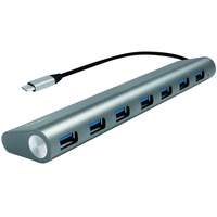 Logilink USB-Hub, 7x USB-A 3.0, USB-C 3.0 [Stecker] (UA0310)