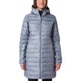 Columbia Lake 22 Down Long Hooded Jacket Daunenjacke Mit Kapuze für Damen, Tradewinds Grey Heather