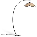 LEDKIA Stehlampe Rattan Bogen Nirvana Natürlich