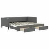 vidaXL Tagesbett 90 x 200 cm Dunkelgrau