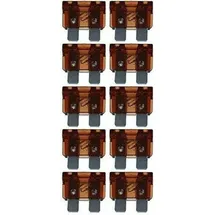Baytronic Standard Flachstecksicherung Kfz-Sicherung (10 Stück 7,5 A braun)