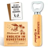 TUZELIYA Renteneintritt Geschenk Männer, Ruhestand Geschenk für Männer Abschiedsgeschenk Kollegen Rentner