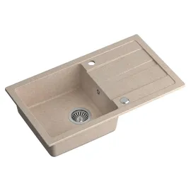 Sapho 78x44 cm Granit beige mit Abtropffläche