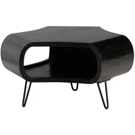 Wohnling Couchtisch Schwarz Mango 60 x 60 x 35 cm