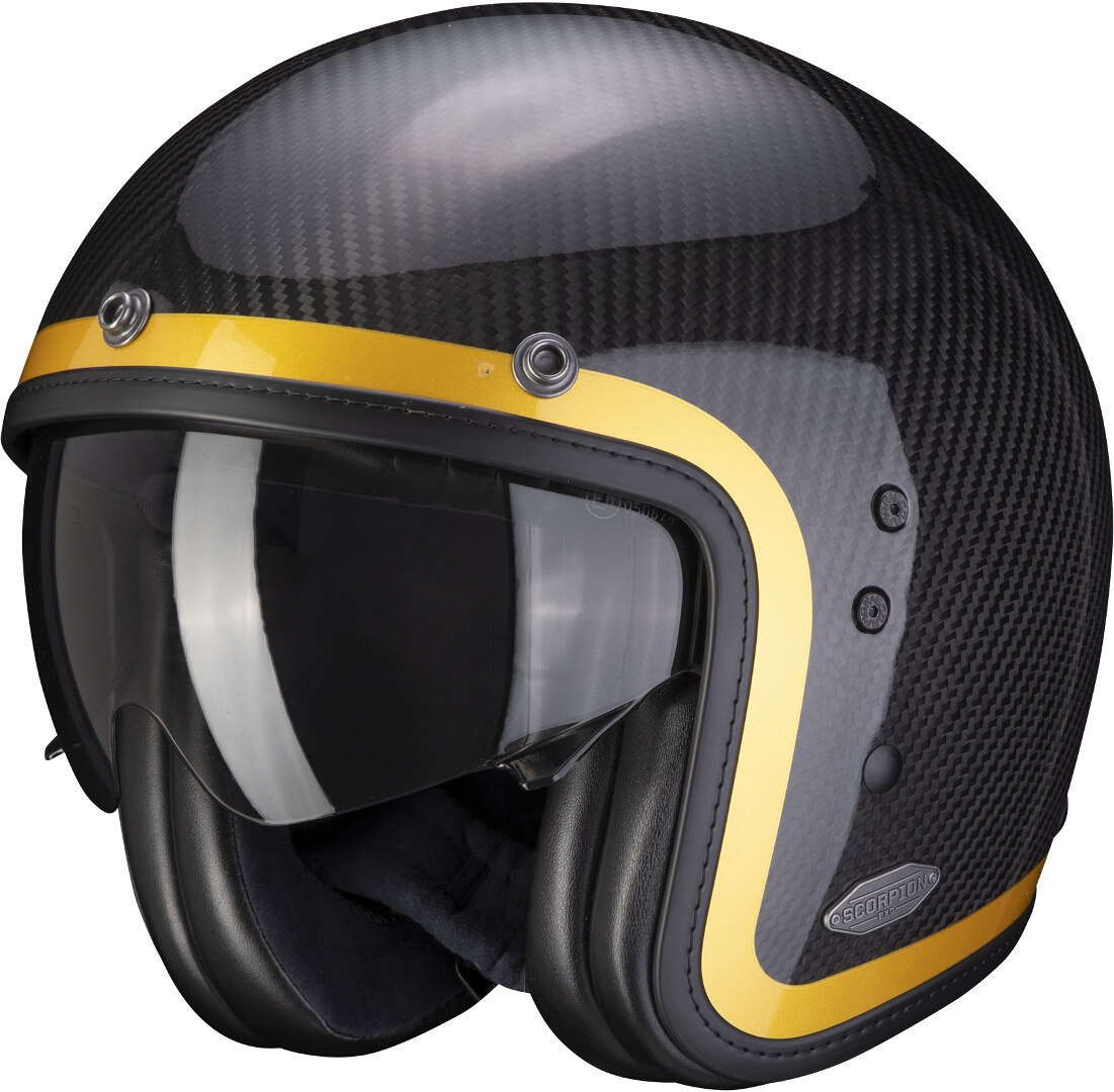Scorpion Belfast Carbon Lofty Jet Helm, carbon-geel, XS