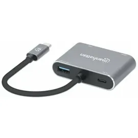 Manhattan USB-C auf HDMI & VGA 4in1 Konverter Power Delivery