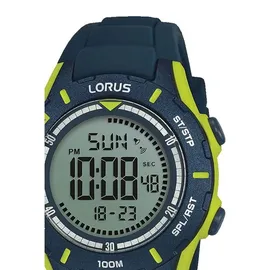 Lorus R2365MX9 40 mm Edelstahlgehäuse Blau Silikonarmband Blau