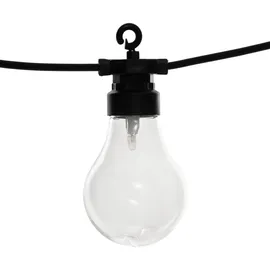 Atmosphera Lichterkette Kunststoff 5 m 10 LED-Glühbirnen schwarz