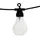 Atmosphera Lichterkette Kunststoff 5 m 10 LED-Glühbirnen schwarz