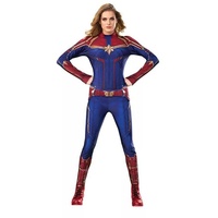 Rubie ́s Kostüm Captain Marvel, Das aktuelle Movie Kostüm der Superheldin blau S