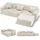 COMHOMA Ecksofa, 245 x 60 x 40 cm, Modulares Sofa mit Schlaffunktion, Schlafsofa, L Form Couch für Wohnzimmer, vakuumverpackt, Flexibel kombinierbar - grau