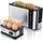 Arendo Langschlitz-Toaster Silber