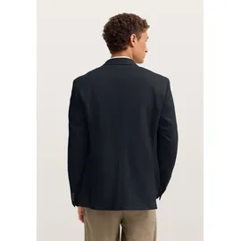 Bugatti Sakko "Jersey-Artikel", Herren, Gr. 54, schwarz (390, marine), 65% Polyester, 24% Viskose, 8% Polyamid, 3% Elasthan, unifarben, regular fit, Sakkos Sakko, mit Stretch Funktion
