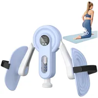 MERACH Beckenbodentrainer Oberschenkeltrainer, Beintrainer, erstellbar, 2 Widerstandsstufen, 1-tlg., Stärkt Gesäß, Rücken, Arme, ideal für Fitness und Yoga, postnatale Rückbildung. Kompakt, tragbar, vielseitig einsetzbar blau
