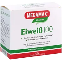 MEGAMAX Eiweiß 100 Neutral Pulver 7 x 30 g
